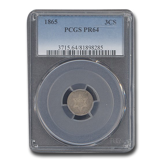 1865 Three Cent Silver PR-64 PCGS 1865 Three Cent Silver PR-64 PCGS